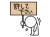許しを請うプラカードを持つ棒人間