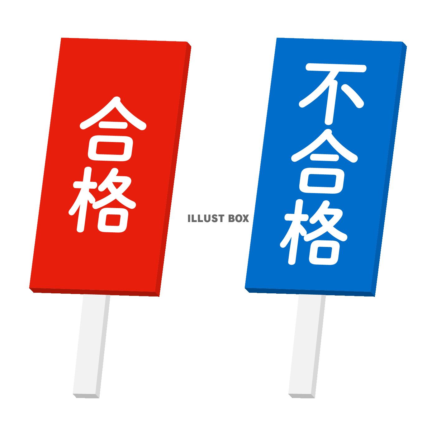 合格、不合格札