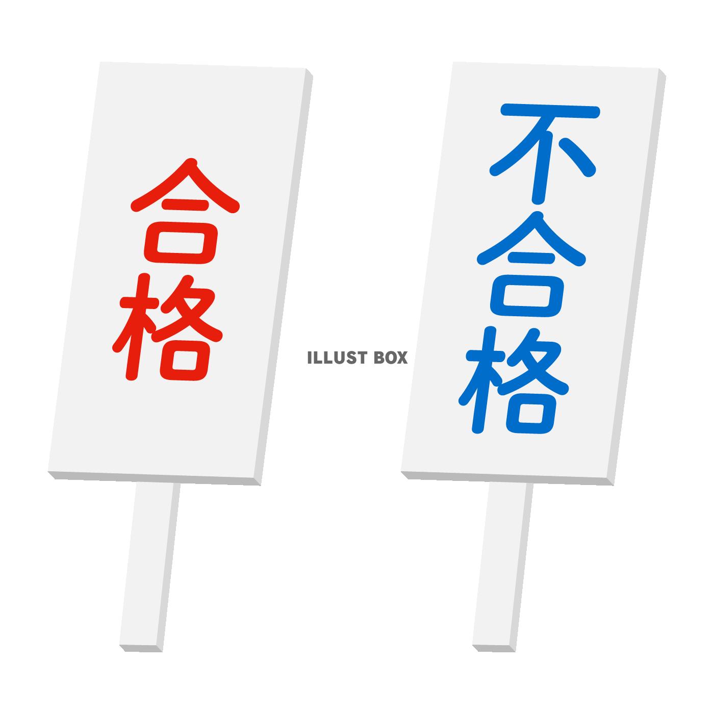 合格、不合格札