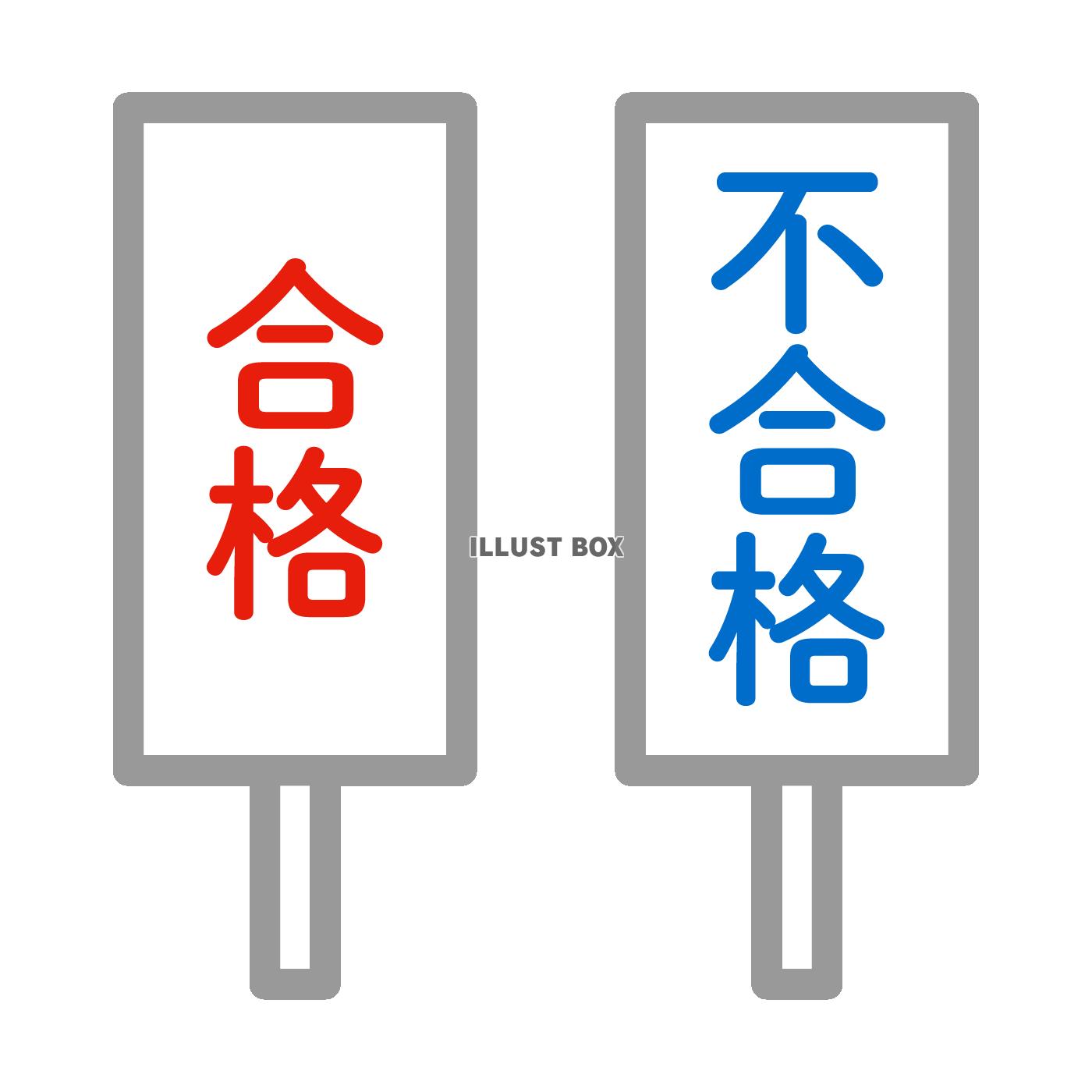 合格、不合格札