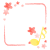 音符と桜の黄色とピンクの水彩風四角形フレーム