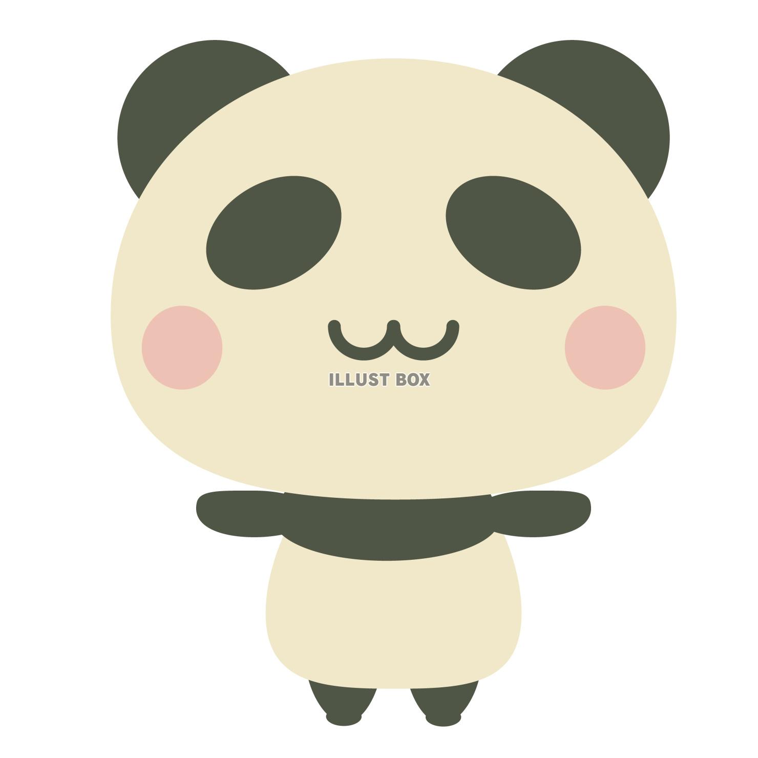かわいいパンダ　ベクターイラスト