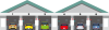 シンプルな車検場のイラスト