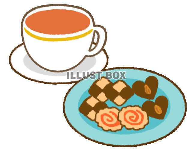 美味しそうな紅茶とクッキー 