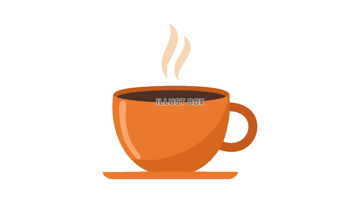 ホットコーヒーとソーサー