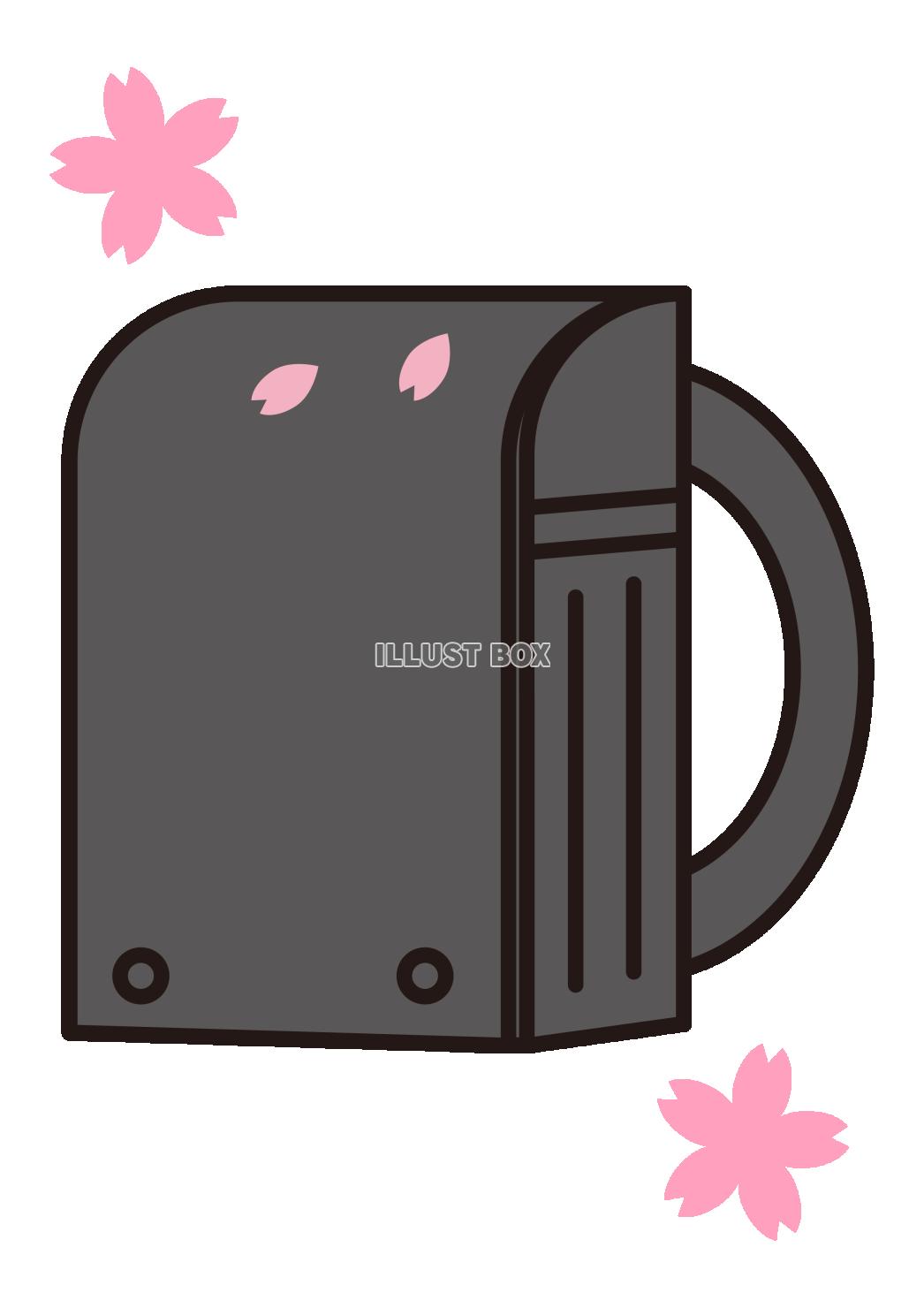 6_イラスト_ランドセル・黒・桜