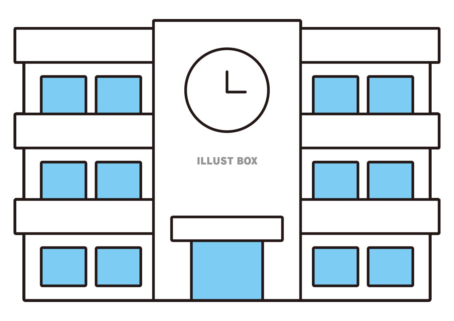 2_建物_学校・3時・三階建て