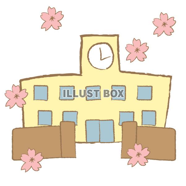 桜と学校