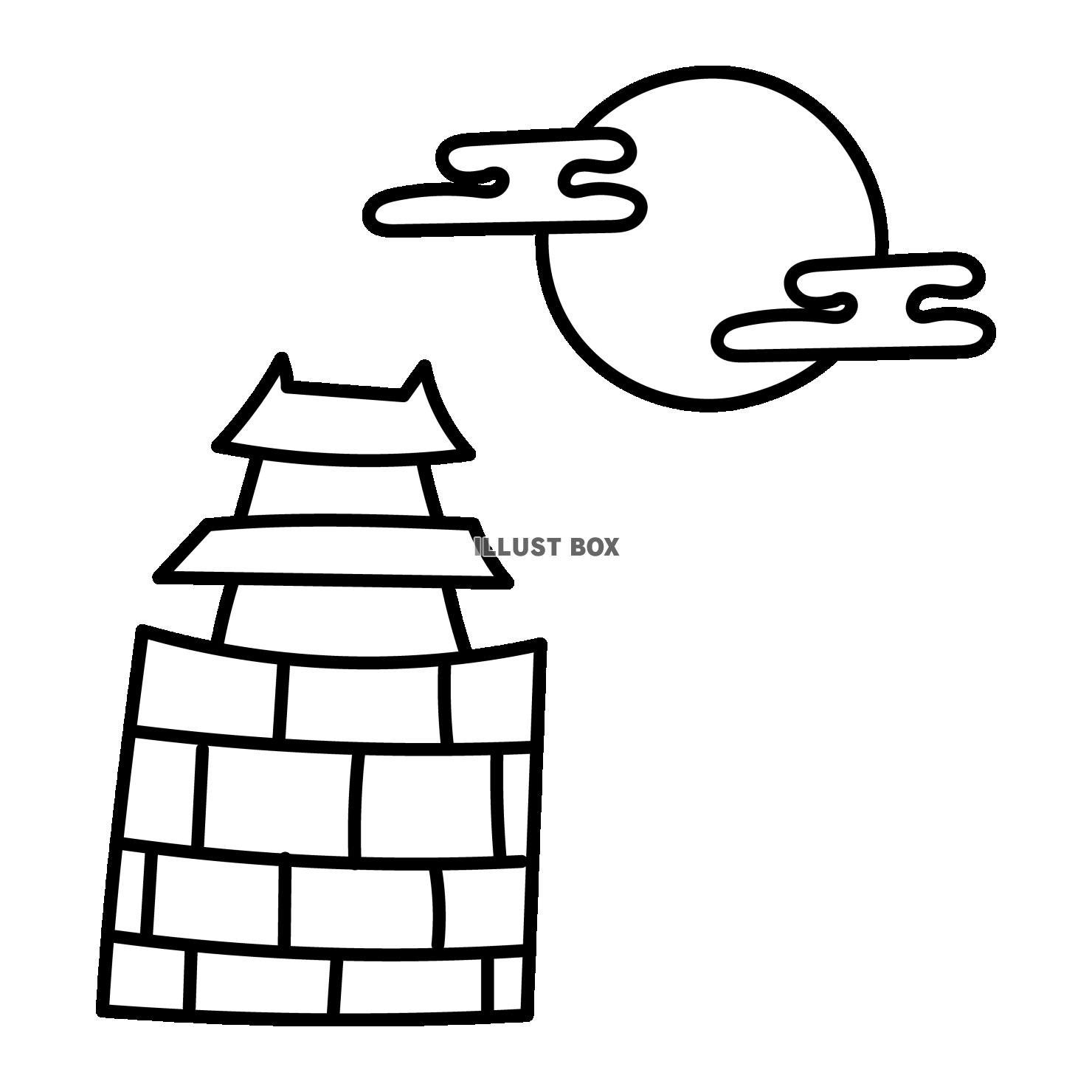古城の月　満月