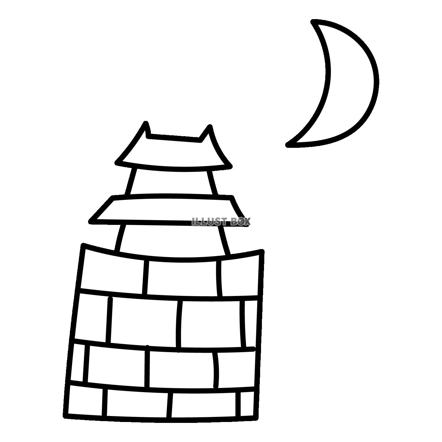 古城の月　三日月