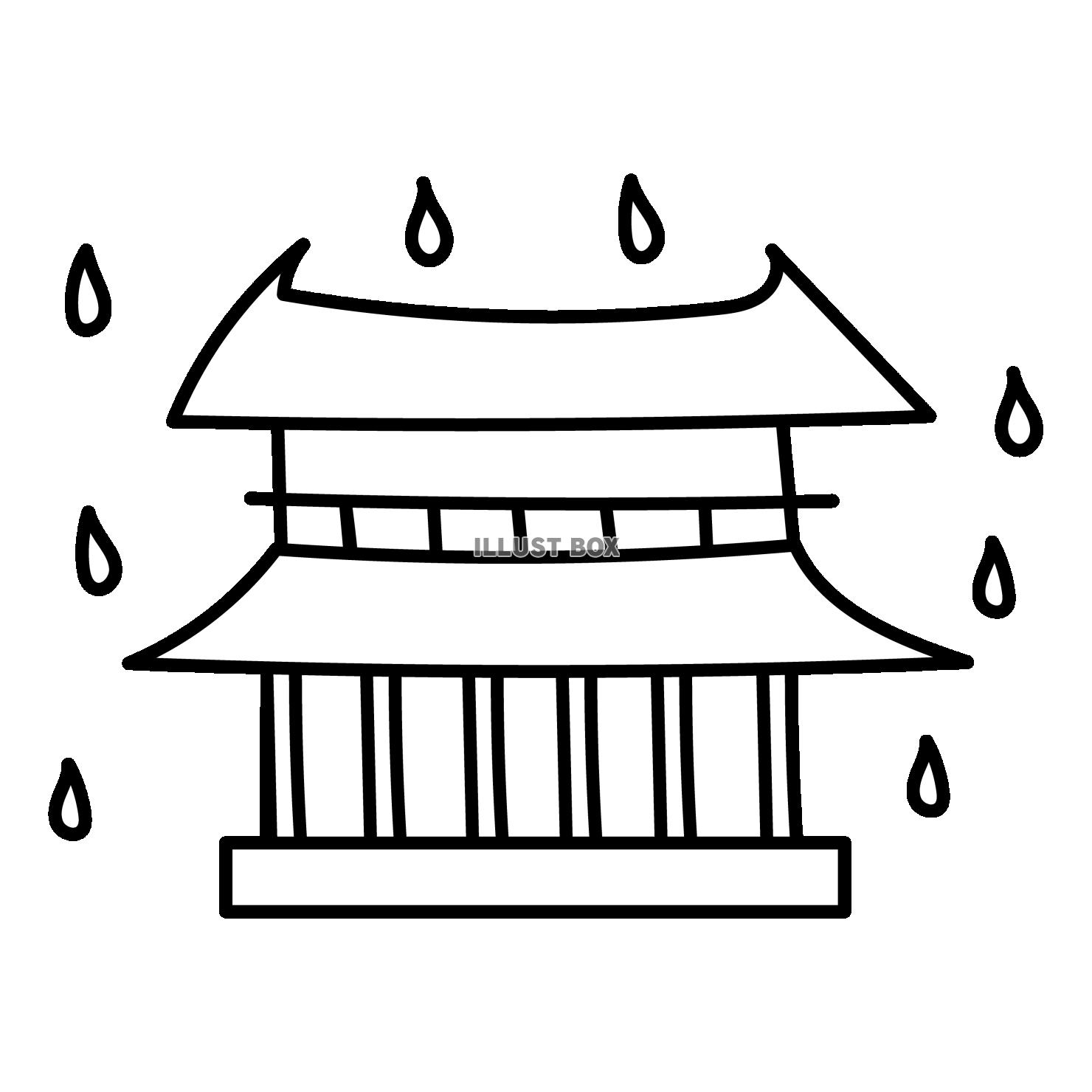 雨が降る羅生門