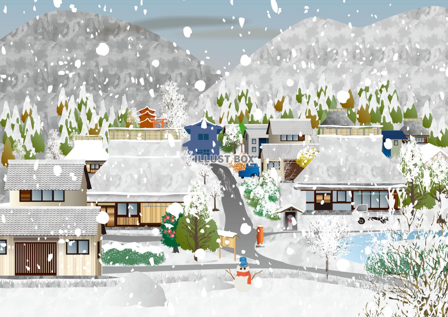 冬の里山（ZIPに５倍拡大可能な高解像度画像）