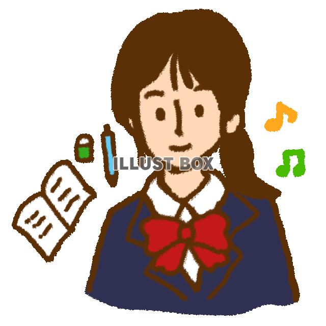 女子高生とノートとシャーペンと消しゴム