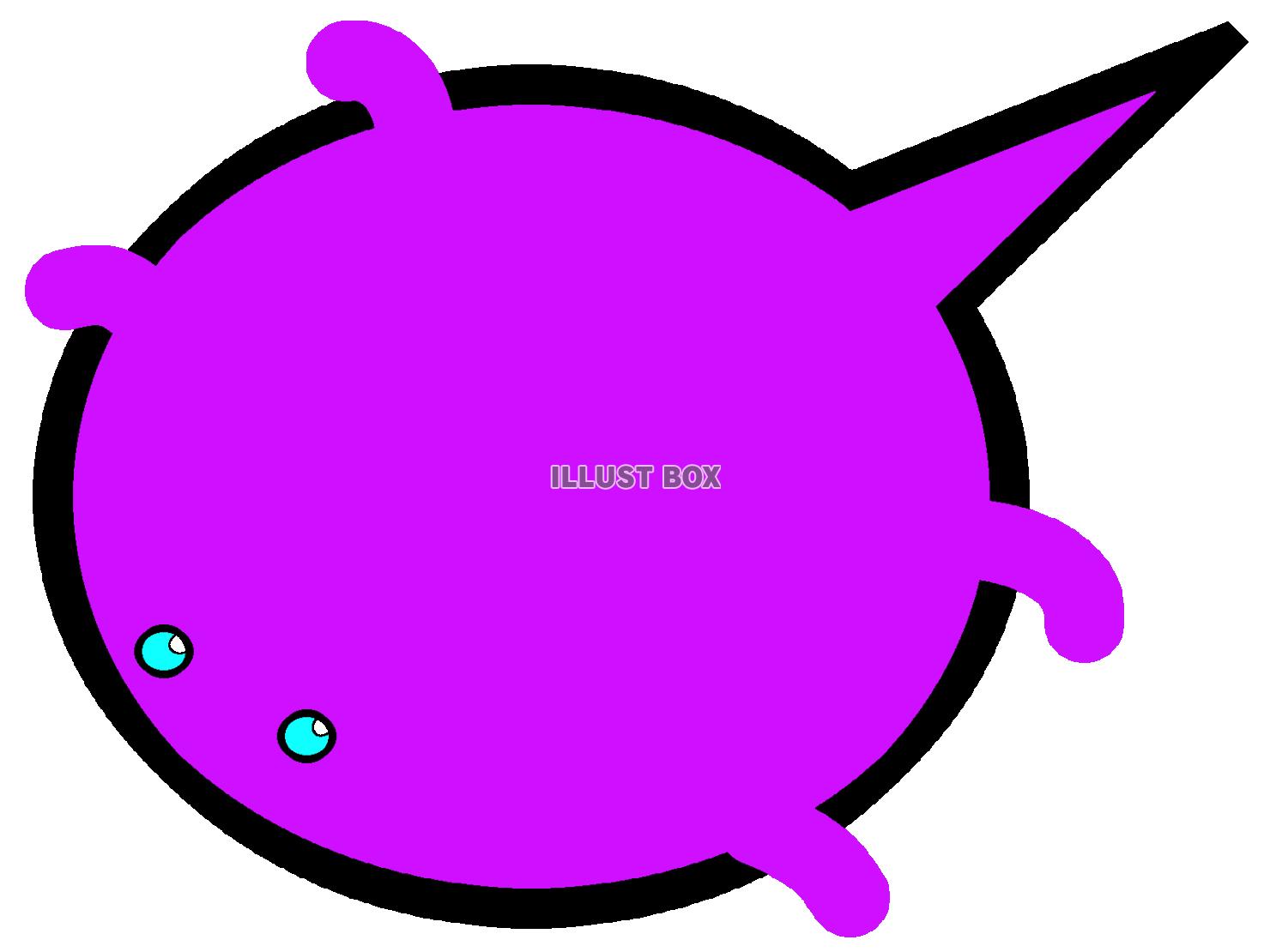 紫色のかわいい吹き出しの魔物
