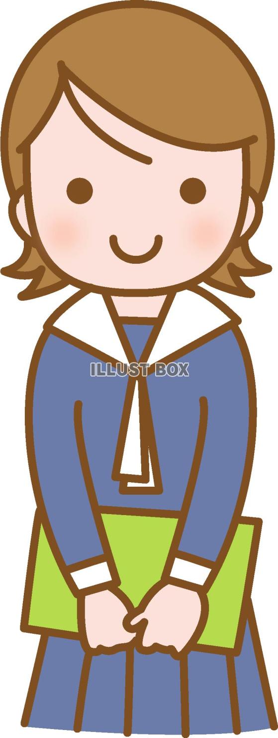 制服姿の女子学生