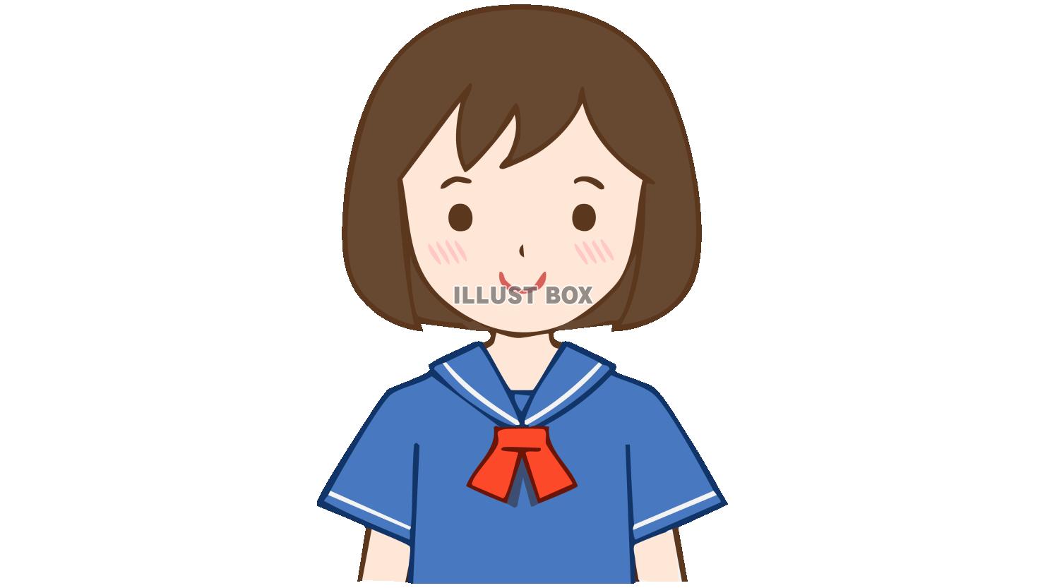 セーラー服の女子生徒の上半身