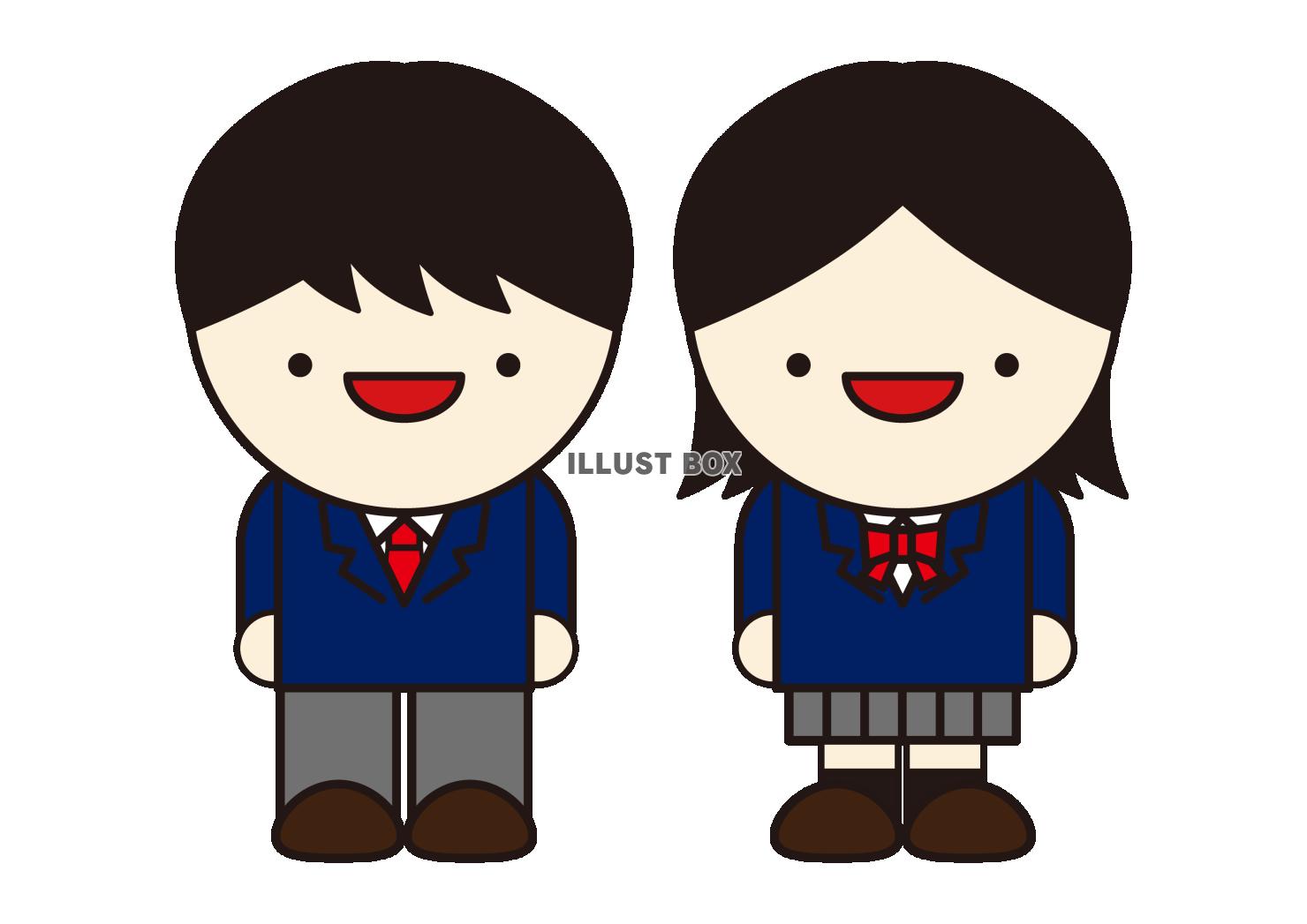 1_人物_男性・女性・制服・生徒