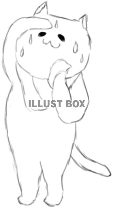 汗を拭くにゃんこ【JPG】