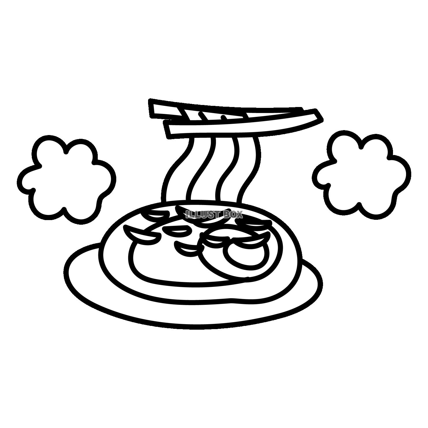 焼きそばとお皿とお箸