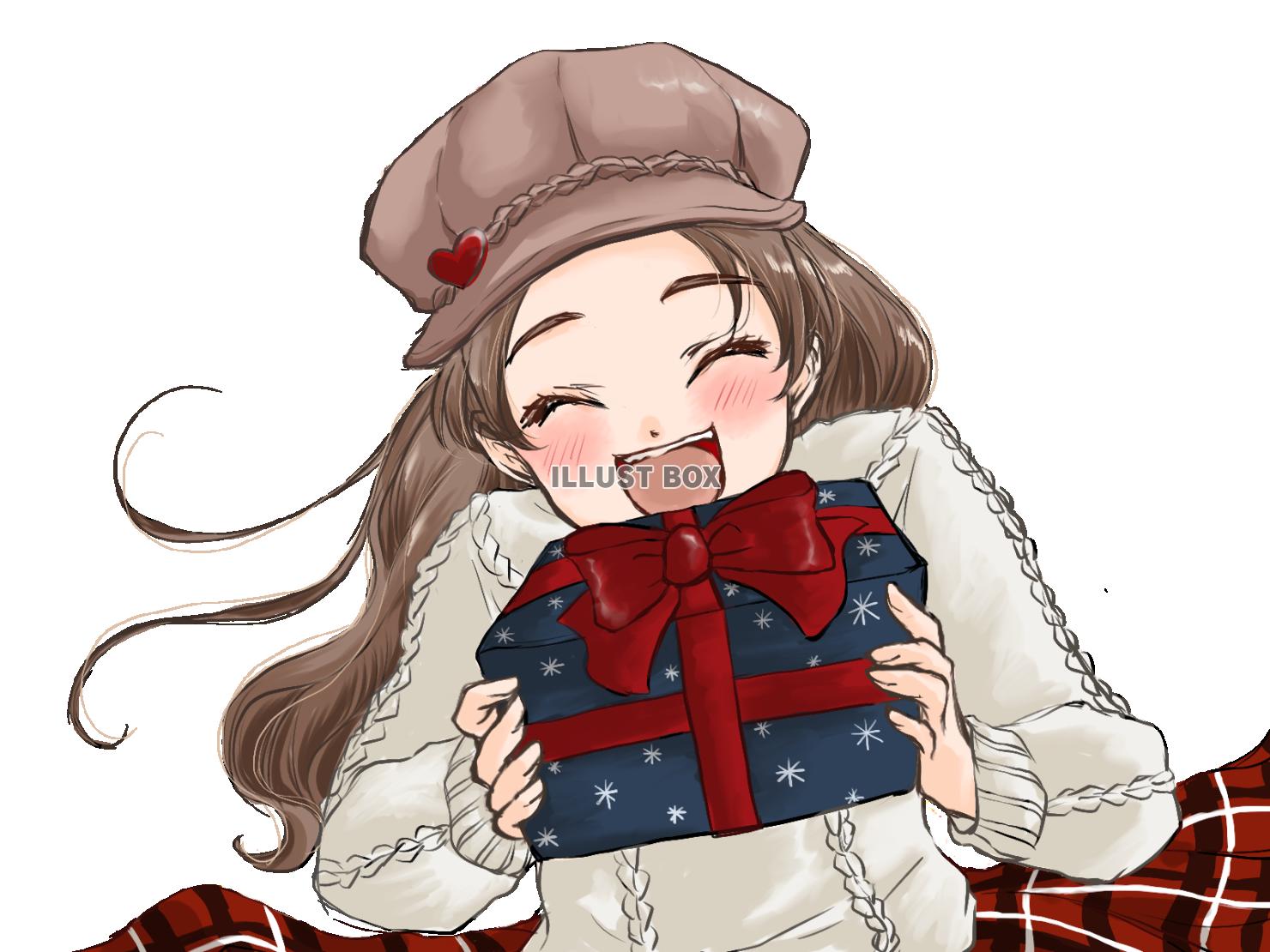 プレゼントをあげる女の子