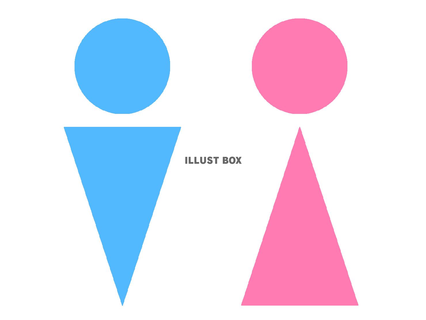 男女のアイコン（トイレのマーク）