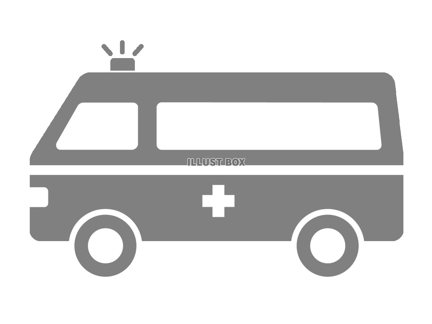 救急車のアイコン（シルエット）