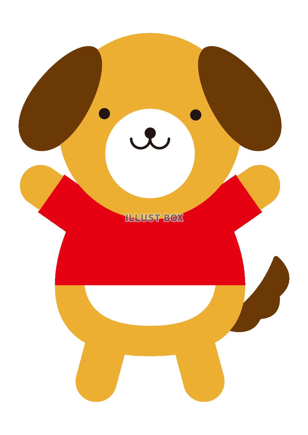 1_動物_イヌ・洋服・赤