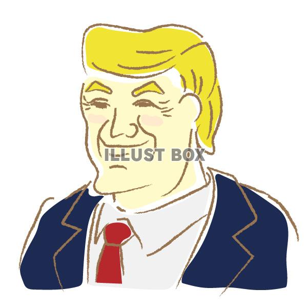 大統領風の白人男性