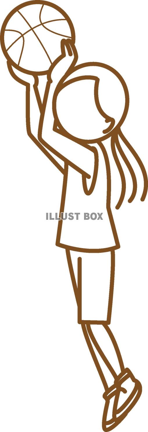 バスケットボールをする女性