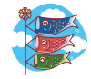 こいのぼりのイラスト1