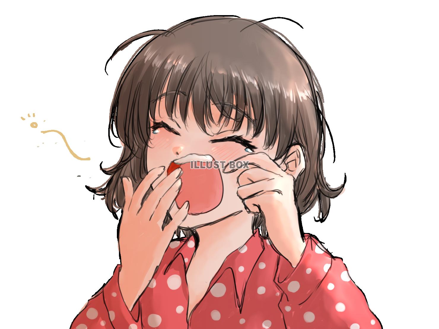 眠たくてあくびをする女性