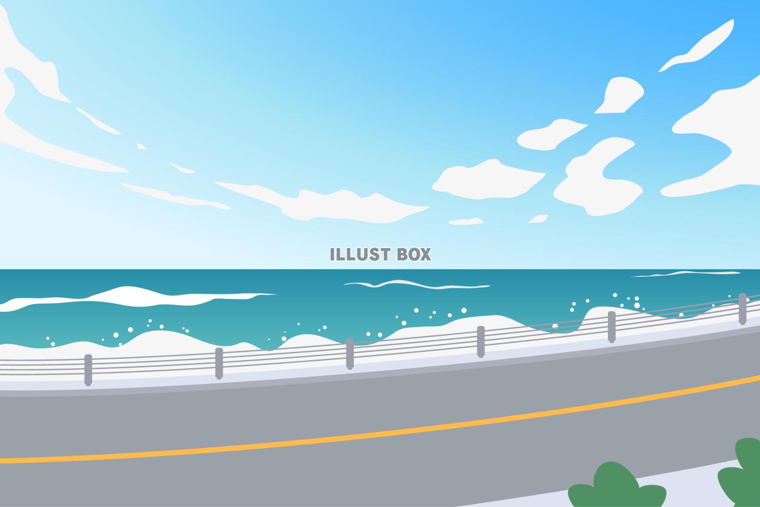 海沿いの道路の背景