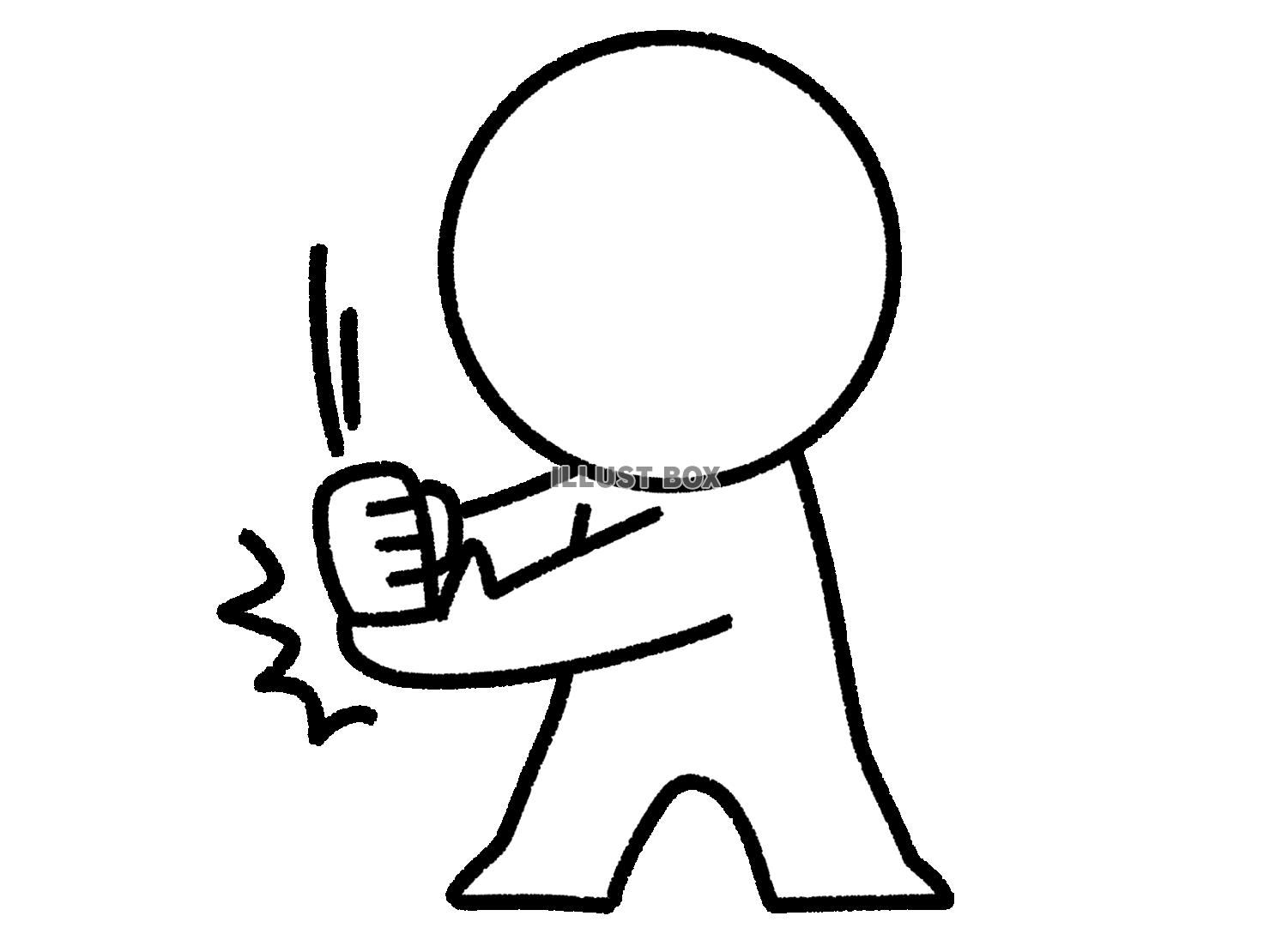 手を叩いて納得する棒人間
