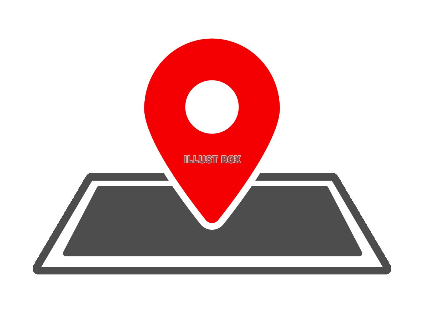 地図とマップピン（アイコン）