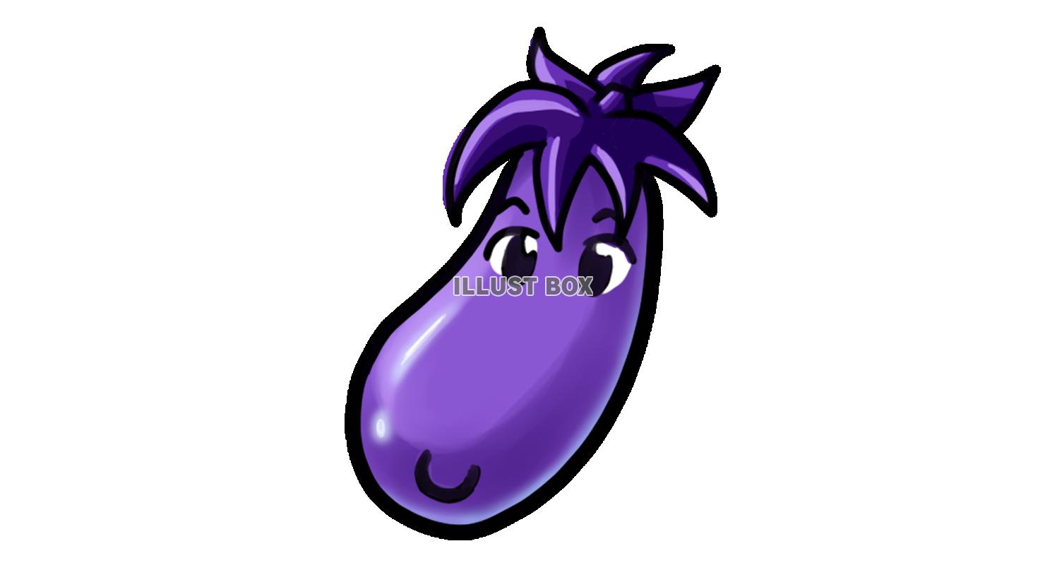 ナスのデフォルメイラスト
