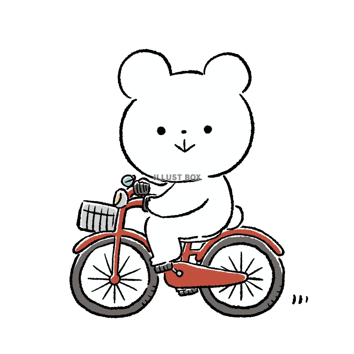 自転車に乗るくま