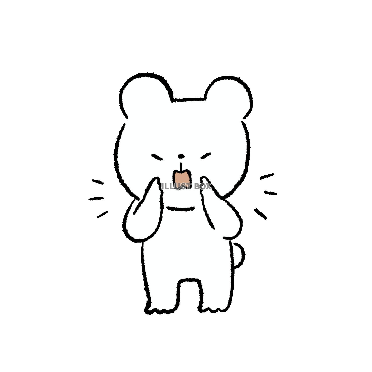呼びかけるくま