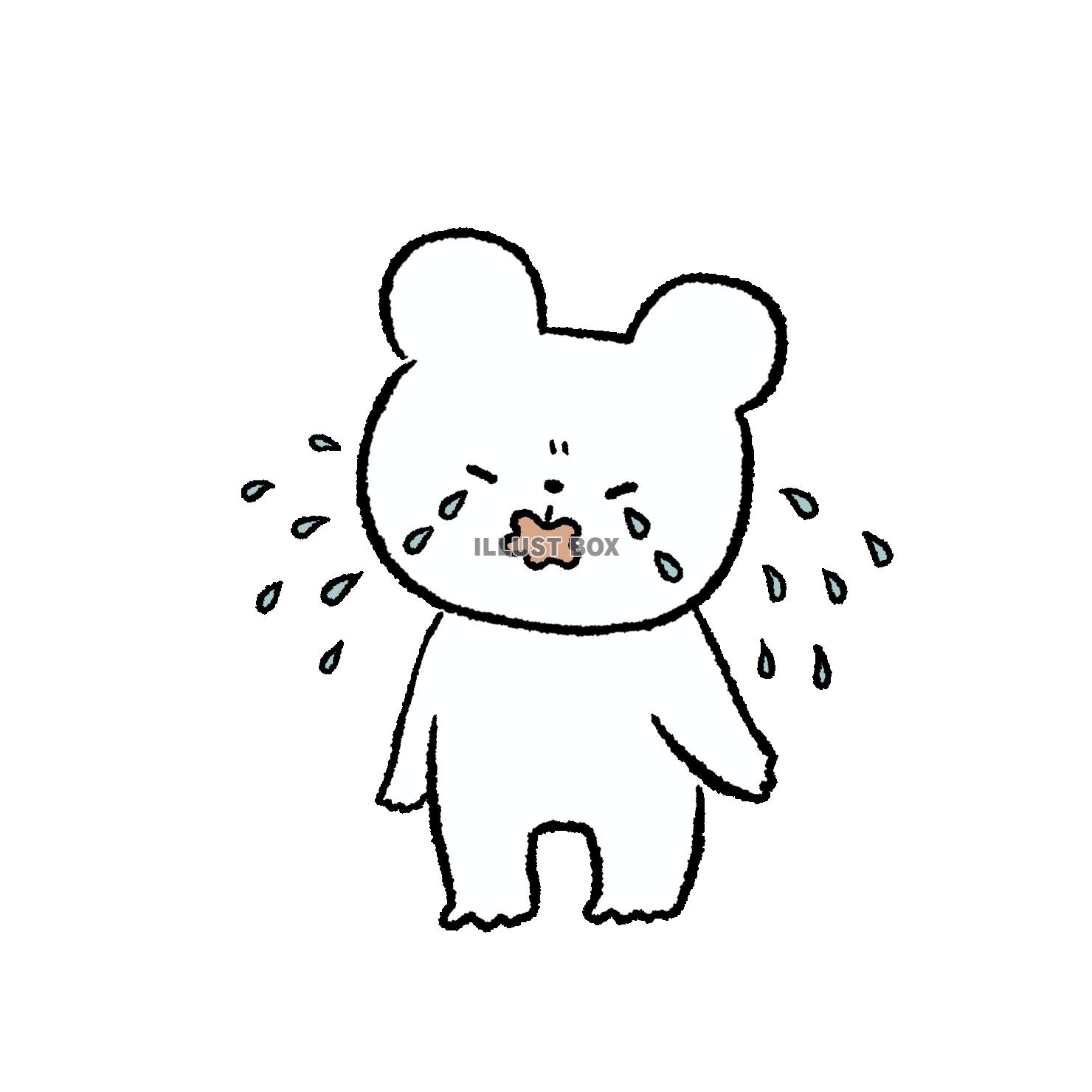 大泣きするくま