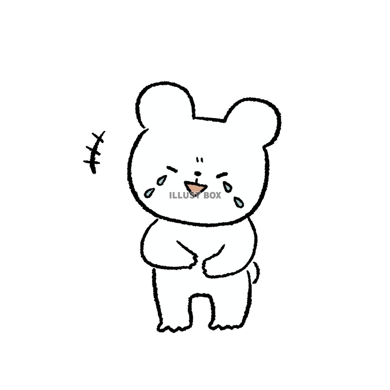 笑い泣きするくま