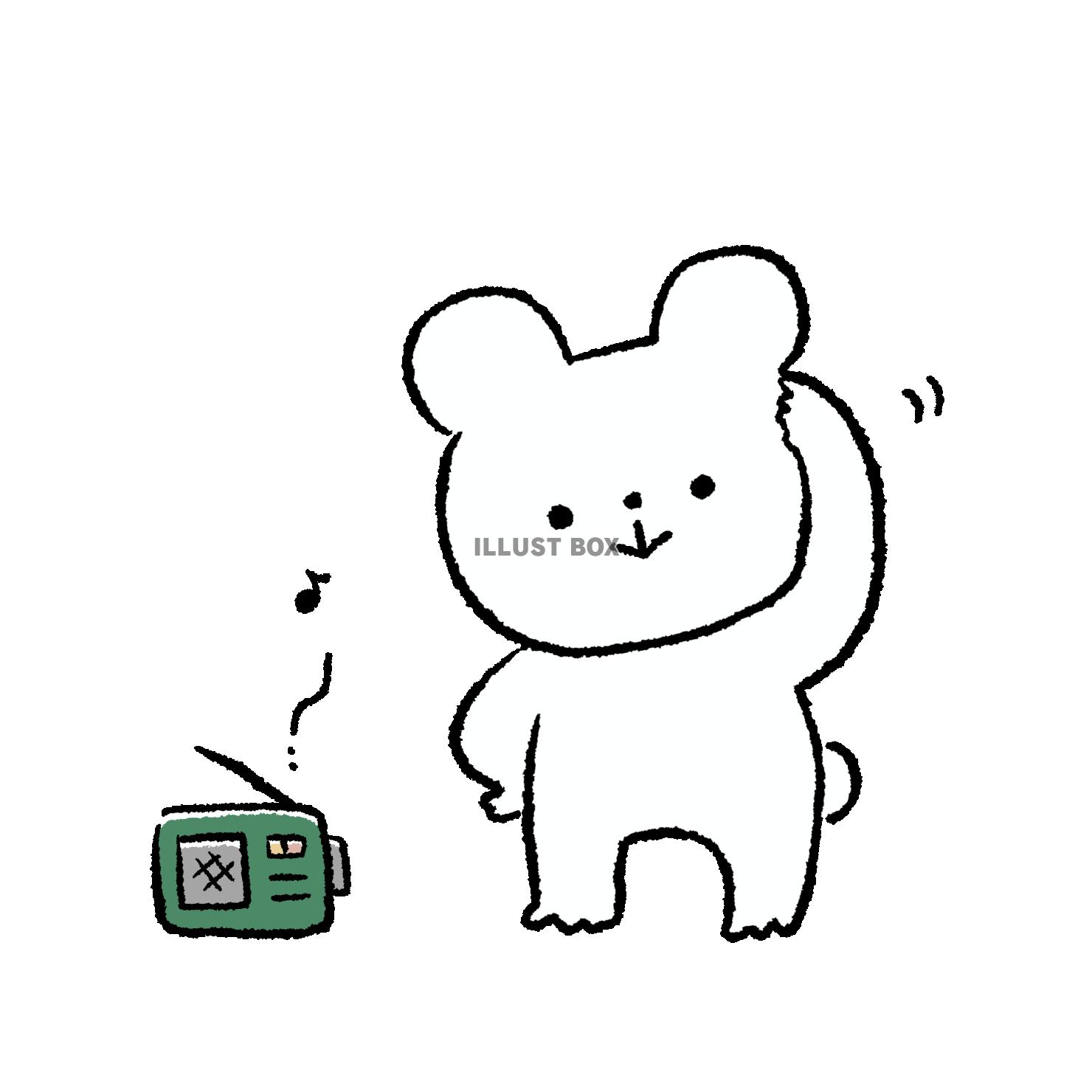 ラジオ体操をするくま