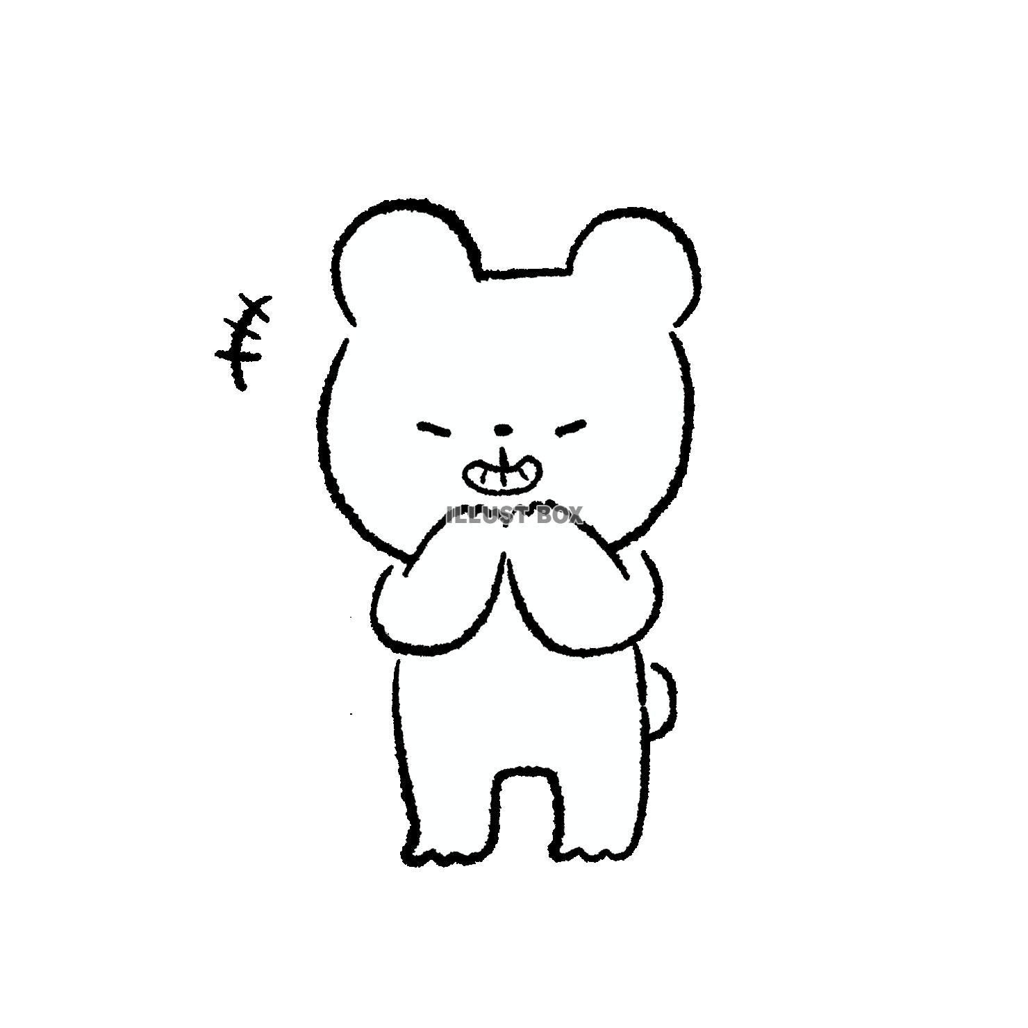 いたずらっぽく笑うくま