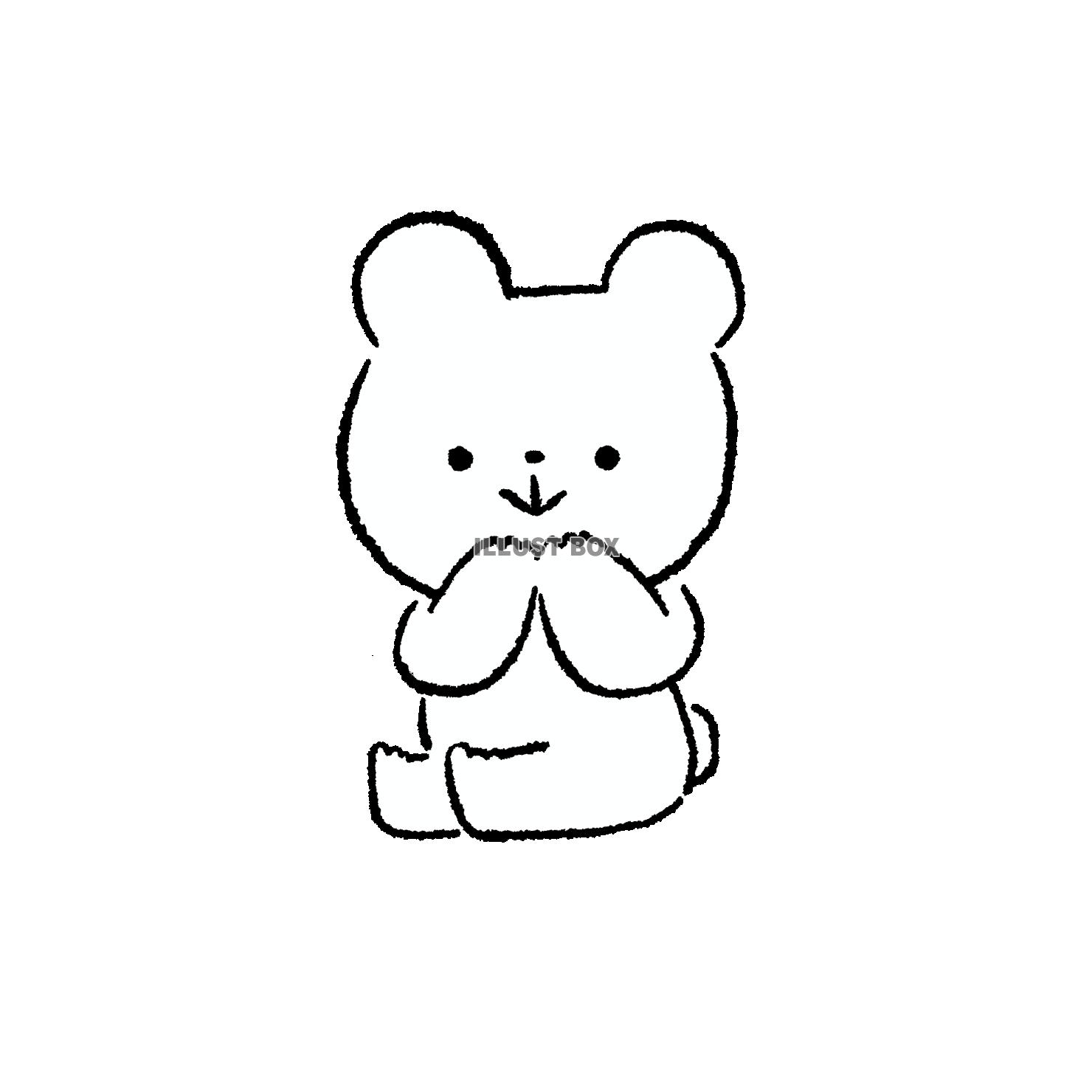 かわいいポーズをするくま