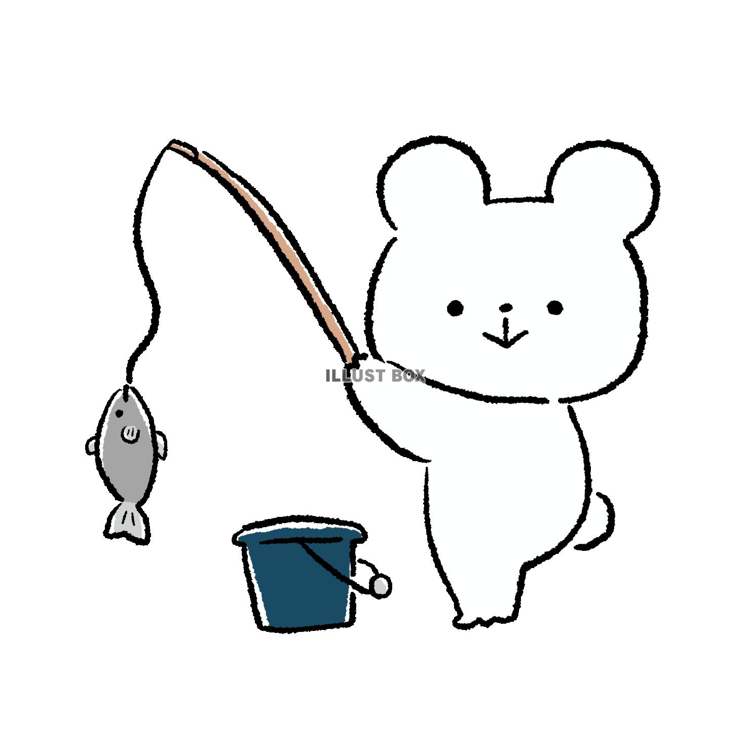 釣りをするくま