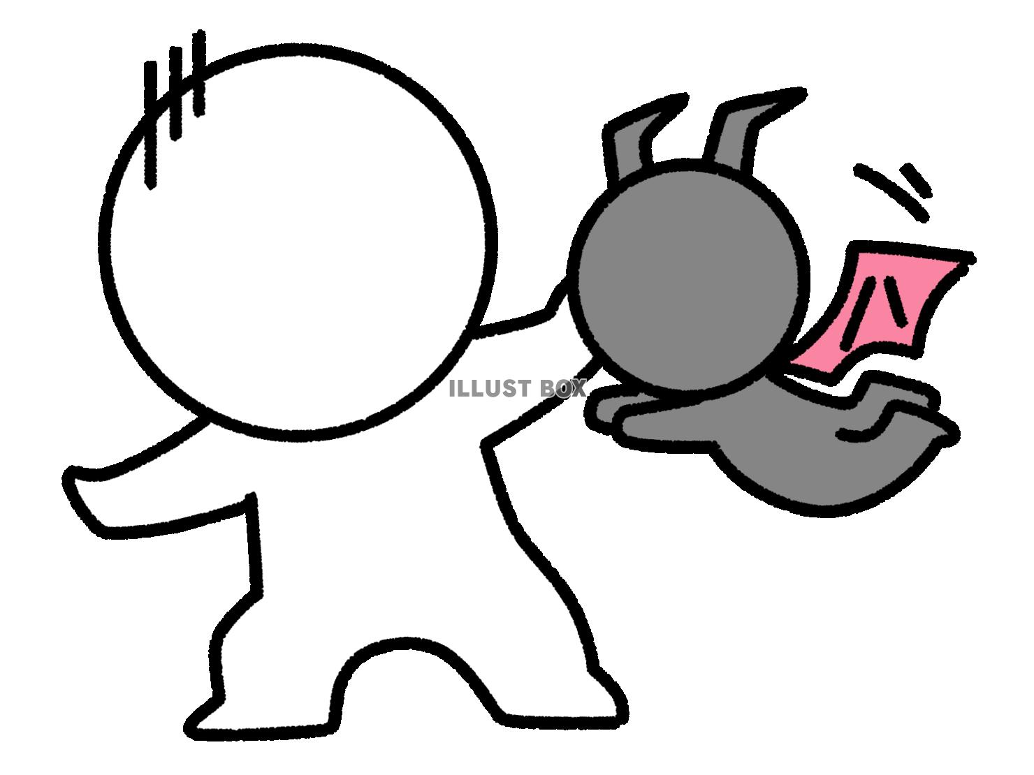 悪魔に言い寄られて困る棒人間