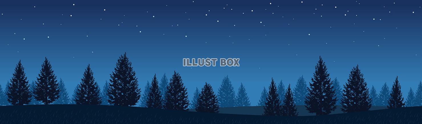 夜の森のシームレスな背景イラスト
