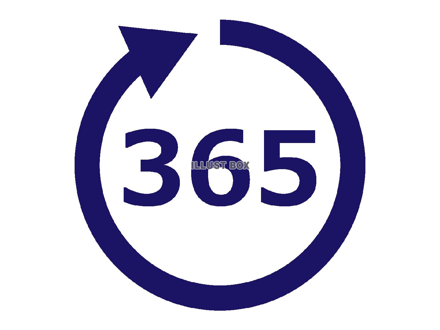 365日のアイコン（年中無休のマーク）