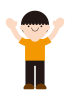 1_人物_両手を挙げているこども