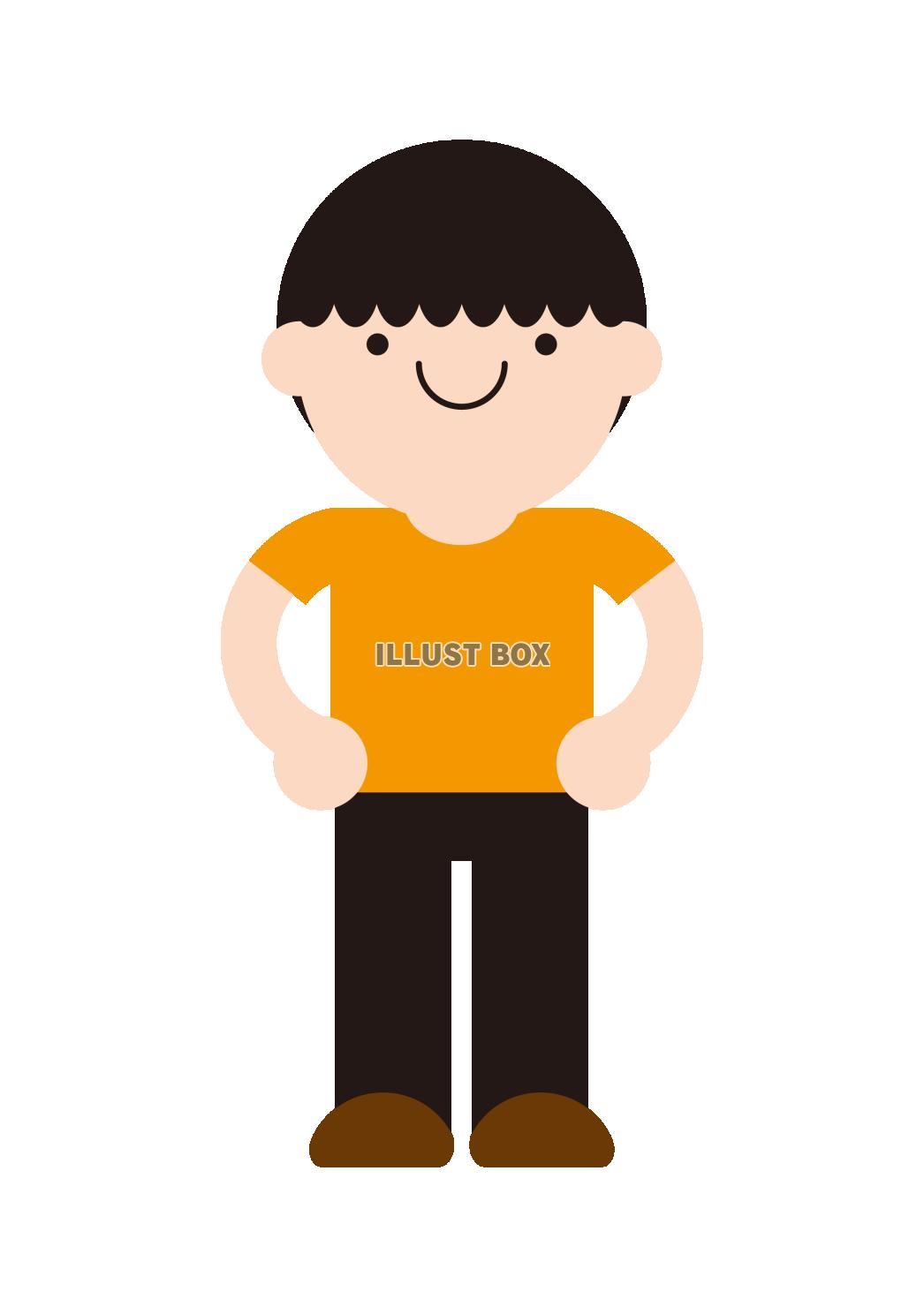 6_人物_両手を腰に当てているこども
