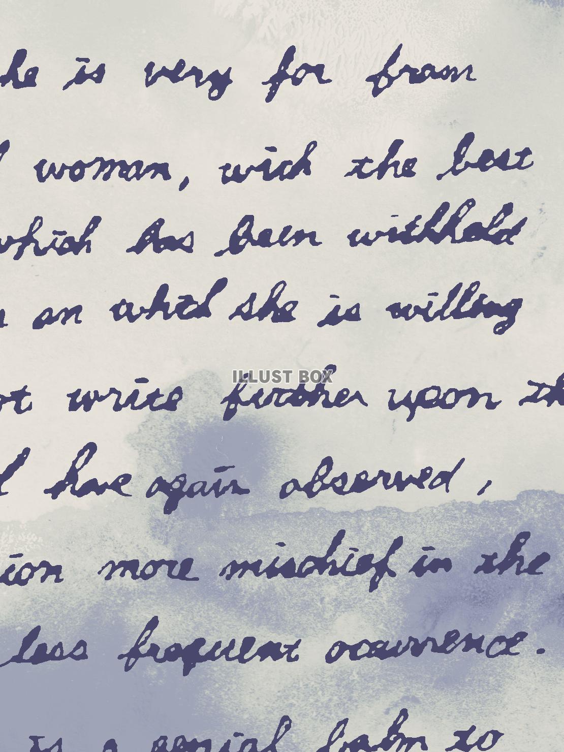手書き筆記体の英文入り水彩テクスチャ背景  943