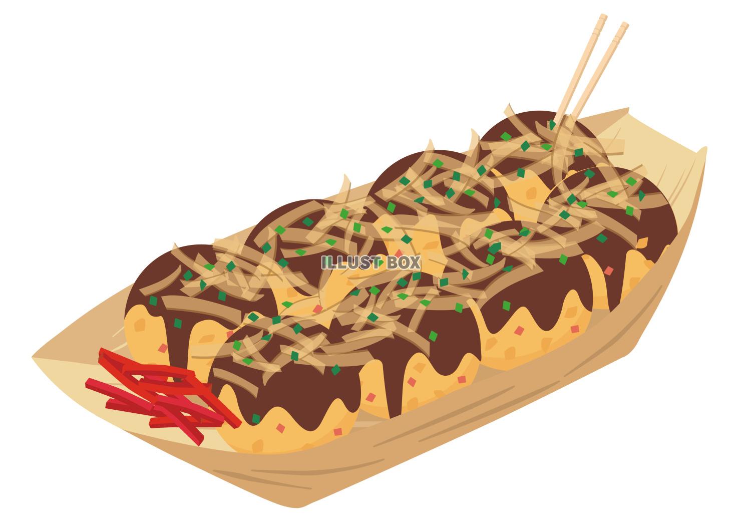 食事★和食シリージ★たこ焼き（マヨネーズなし）